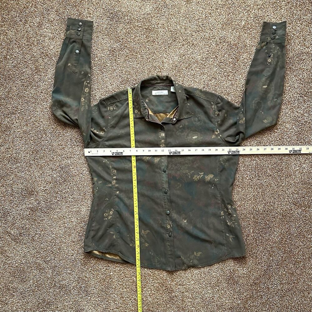 Natural ReflectionsTop Women’s Xl Button Up Long Sleeve Bittersweet Brown Nature - Picture 7 of 7